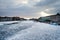 Copenhagen. Denmark March 3, 2018. Copenhagen frozen canal with beautiful ships. Natural phenomena. Architecture.