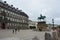 COPENHAGEN, DENMARK - MAY 31, 2017: The equestrian statue of King Frederik VII in front of the Christiansborg Slot Palace