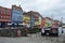 COPENHAGEN, DENMARK - MAY 31, 2017: tourists in open cafes of famous Nyhavn promenade. Nyhavn a 17th century harbour in Copenhagen