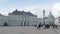 Copenhagen, Denmark - OCT, 2016: tourists are standing in front of Amalienborg Palace in sunny weather