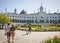 Copenhagen, Denmark: Tourists and Moorish Palace at Tivoli Gardens