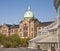 Copenhagen, Municipal Hospital and glasshouses at Botanical garden