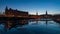 Copenhagen Stock Exchange and Christiansborg Castle in Copenhagen