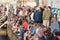 Copenhagen, Zealand Denmark - June 23 2019: Many people sit along the edge of the Nyhavn canal waiting Saint John`s Eve