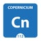 Copernicium Chemical 112 element of periodic table. Molecule And Communication Background. Copernicium Chemical Cn, laboratory and