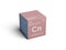 Copernicium. Transition metals. Chemical Element of Mendeleev\\\'s Periodic Table. 3D illustration