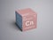 Copernicium. Transition metals. Chemical Element of Mendeleev\\\'s Periodic Table. 3D illustration