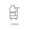 copier linear icon. Modern outline copier logo concept on white