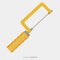 Coping saw 3D Icon Rendering Transparent Background