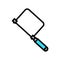 coping saw carpenter tool color icon vector illustration