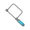 coping saw carpenter tool color icon vector illustration