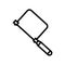 coping saw carpenter tool line icon vector illustration