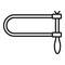 Coping saw icon, outline style