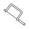 coping saw line icon vector illustration