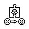 coping strategies mental health line icon vector illustration