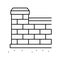 coping wall building house line icon vector illustration