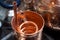 Copper accessories for distillation.