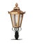 Copper antique style garden lamp