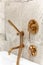 Copper bathtub faucet and shower handle