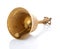 Copper bell on a white background