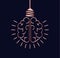 Copper brain light bulb concept for new ideas
