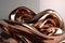 Copper & Bronze Twisted Waves: 3D Rendered Minimalist Blender Desig