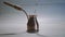 In a copper cezve with patterns standing on a light background, water is poured. Turkish Coffee Making Process