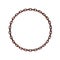 Copper chain in form of circle.3D rendering illustration.