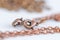 Copper chain with lobster clasp for handmade jewelry, craft concept