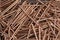 copper colored decorative nails for decorations and decor fixing