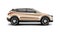 Copper Generic SUV Car On White Background. Side View With Isolated Path