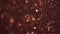 Copper Glitter Background. Brown light bokeh, magic christmas lights, shiny texture, holiday lights, flying particles