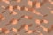 Copper Hexagon Background Texture. 3d render