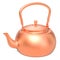 Copper kettle closeup, 3D rendering