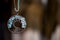 Copper Pendant necklace with Aquamarine Stones. Tree of life