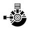 copper smelter cast anodes glyph icon vector illustration