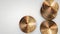 Copper stellar lumens coins falling on white background