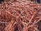 Copper Wire Recycled color wires garbage as background from recycle industry