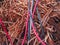 Copper Wire Recycled color wires garbage as background from recycle industry