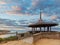 The Coppins Lookout gazebo at dusk. Sorrento back beach, Morning