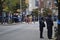 Cops watch female Elite Runners NYC Marathon
