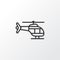 Copter Icon Symbol. Premium Quality Isolated Flight Vehicle Element In Trendy Style.