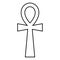 Coptic cross Ankh icon black color illustration flat style simple image