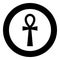 Coptic cross Ankh icon black color vector illustration simple image