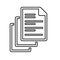 Copy, documents, files outline icon. Line art design