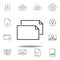 copy duplicate file outline icon. Detailed set of unigrid multimedia illustrations icons. Can be used for web, logo, mobile app,