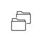 Copy file folders line icon