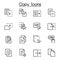 Copy icon set in thin line style