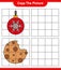 Copy the picture, copy the picture of Christmas Balls and Cookies using grid lines