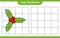 Copy the picture, copy the picture of Holly Berries using grid lines. Educational children game